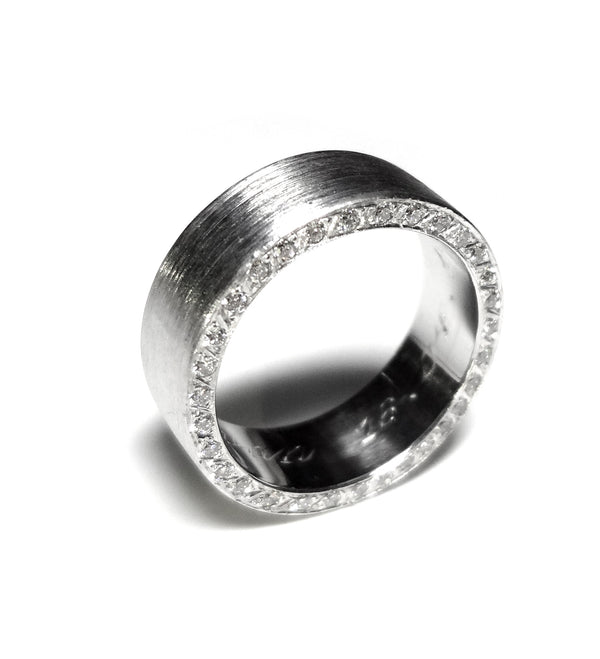 Anillos de boda oro blanco pedro garza garcía, anillos de compromiso de diseñadores mexicanos, anillos de oro blanco online, joyería fina bhagavati.